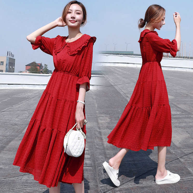 Midi Fashion Elegant 2025 Puff - French Vintage Floral Midi Dress review and price