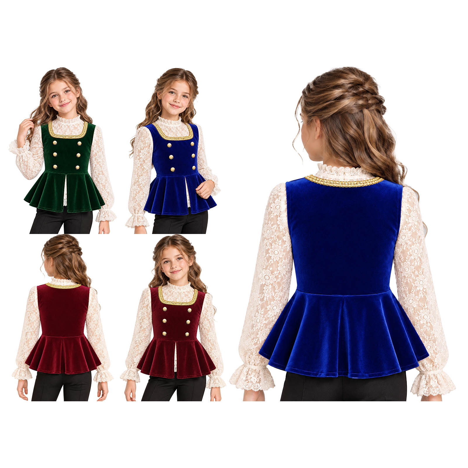 Girls Halloween Medieval Renai - Tops review and price