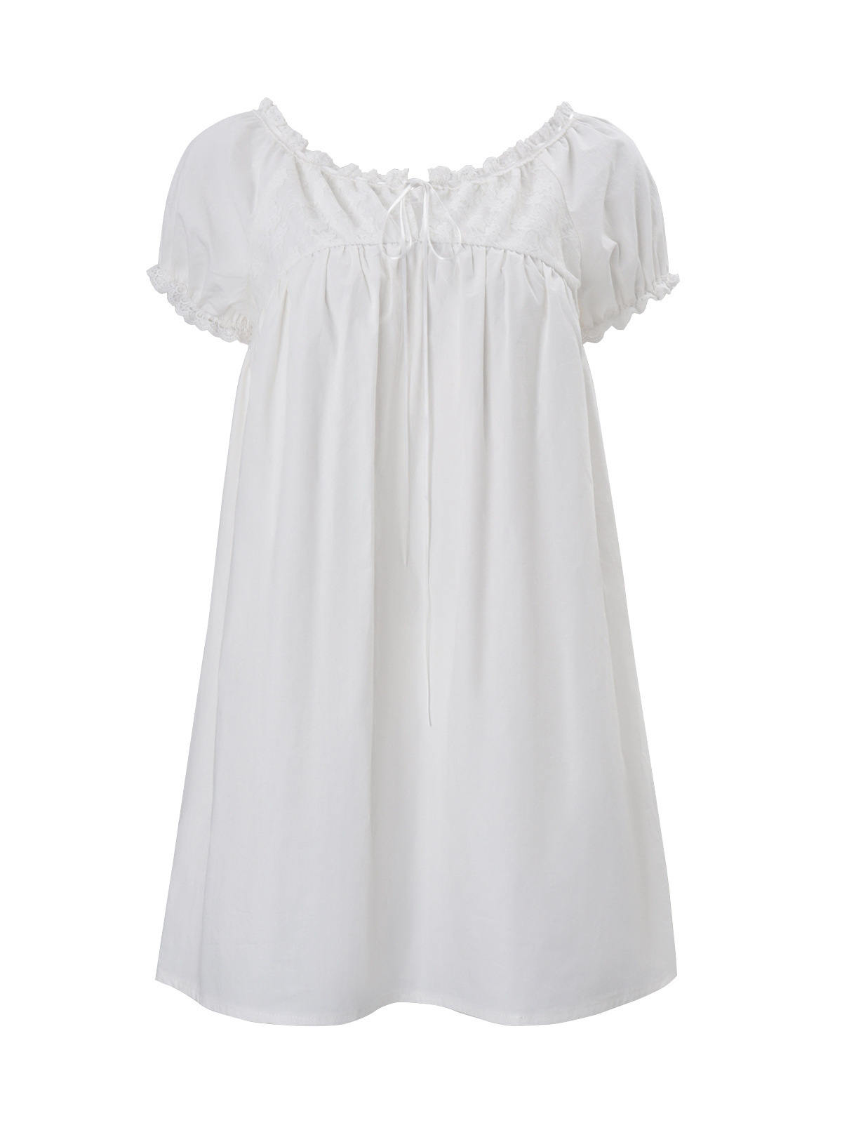 White Off Shoulder Lace Babydo - Off Shoulder Puff Sleeve Sundress review and price
