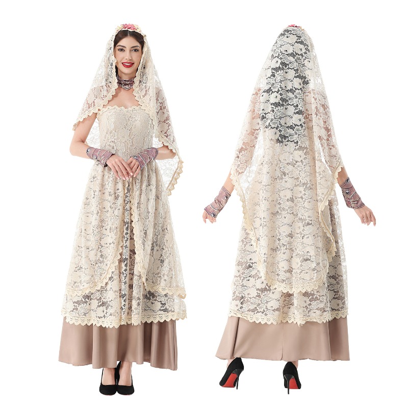 Women Vintage Lace Maxi Dress  - Dresses review and price