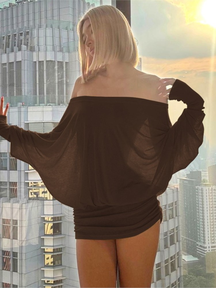 New Fashion Off Shoulder Sheer - Sexy Mesh Sheer Bodycon Dress review and price