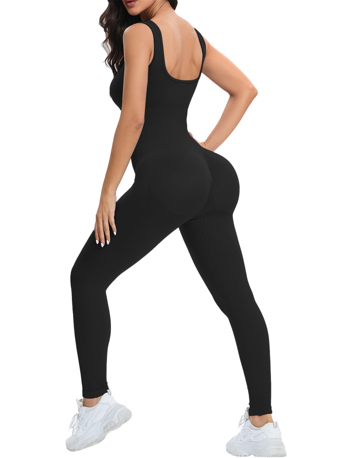 Women Workout Seamless Jumpsui - Seamless Ribbed Workout Tank Top review and price