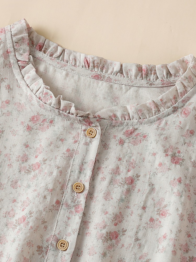 Summer Cotton Linen Short Slee - Korean Style A Line Shirt Dress review and price