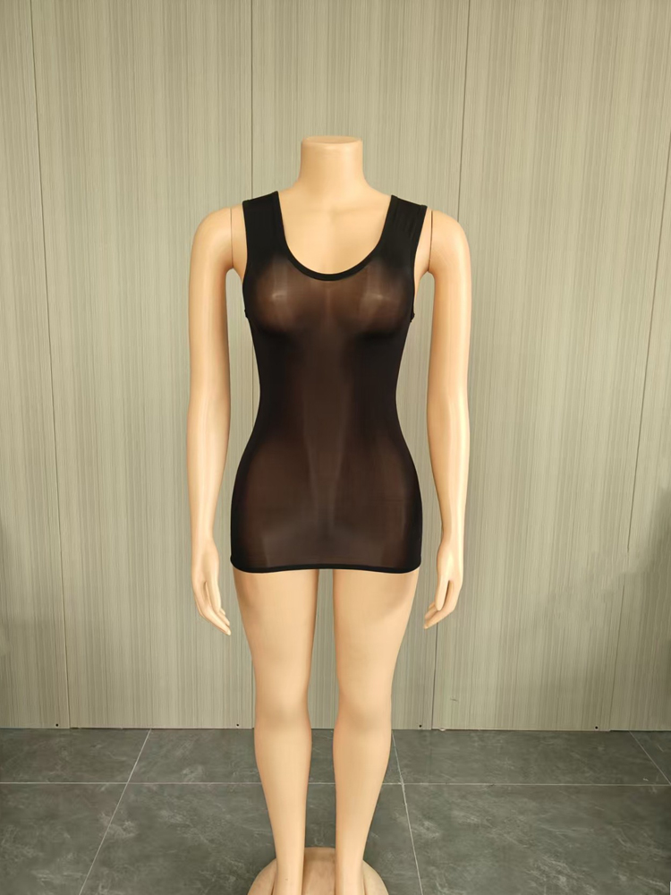 JENYAGE Sexy Glossy Sheer Tank - Sexy Mesh Sheer Bodycon Dress review and price