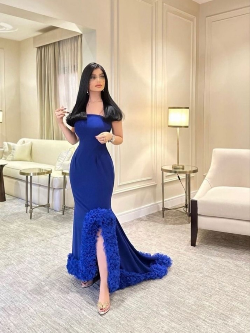 Customized Luxurious Elegant E - Elegant Satin Evening Gown Split review and price