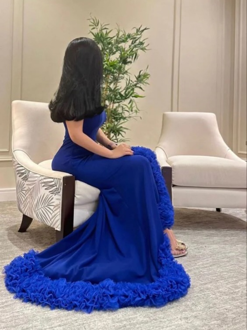 Customized Luxurious Elegant E - Elegant Satin Evening Gown Split review and price