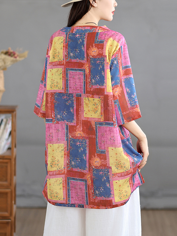 Casual Linen Print Top Vintage - Casual Loose Linen Shirt Dress review and price