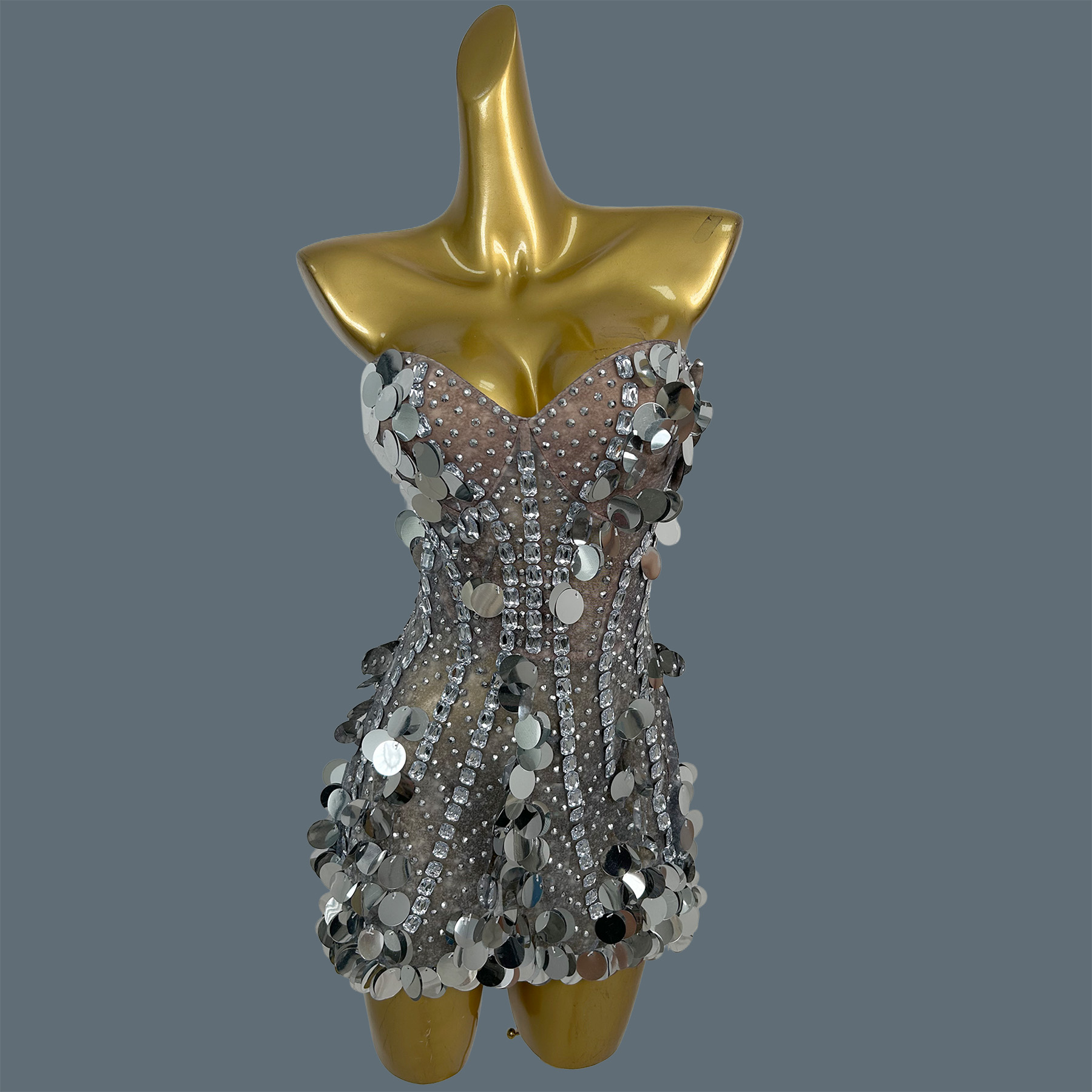 Women Strapless Sparkly Rhines - Sparkly Rhinestone Club Party Dress review and price