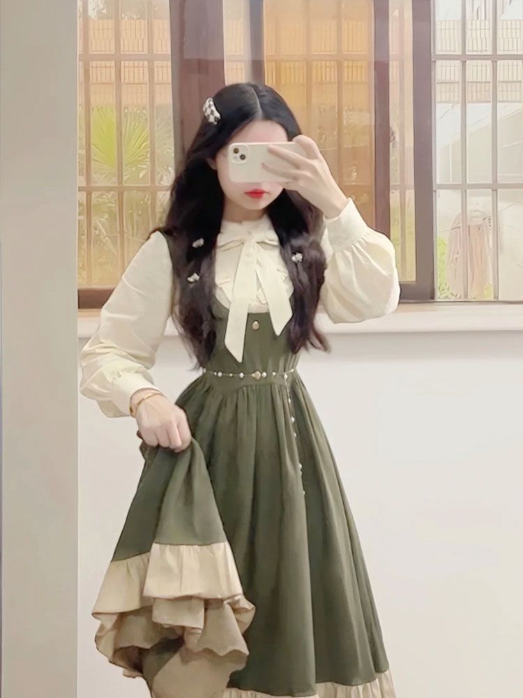 2025 New Japanese Korean Kawai - Korean Style A Line Shirt Dress review and price
