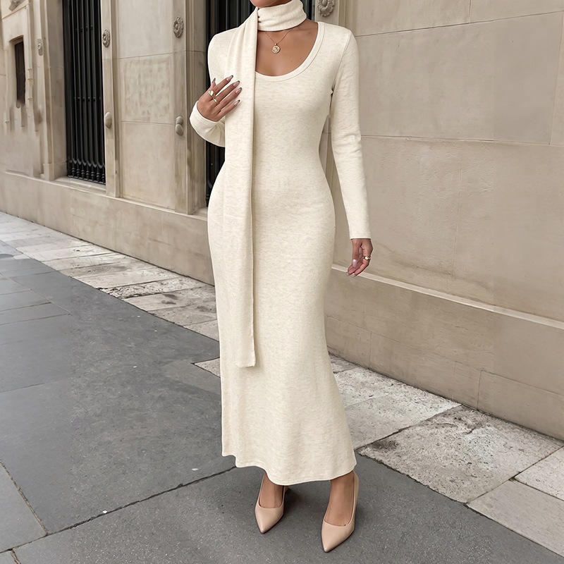 Women Elegant Ribbed Knit Maxi - Bodycon Long Sleeve Ribbed Dress review and price