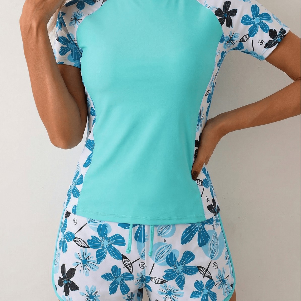 Woman Tankini With Shorts Crop - Tops review and price